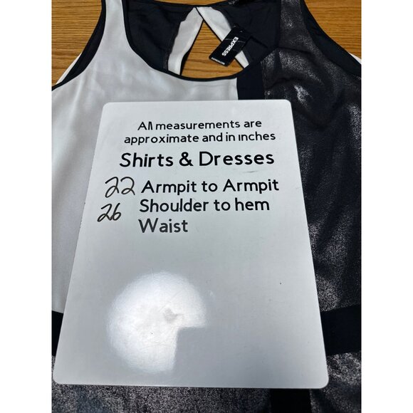 Express Colorblock Tank Top With Metallic Detail Women's Size L - Picture 9 of 9